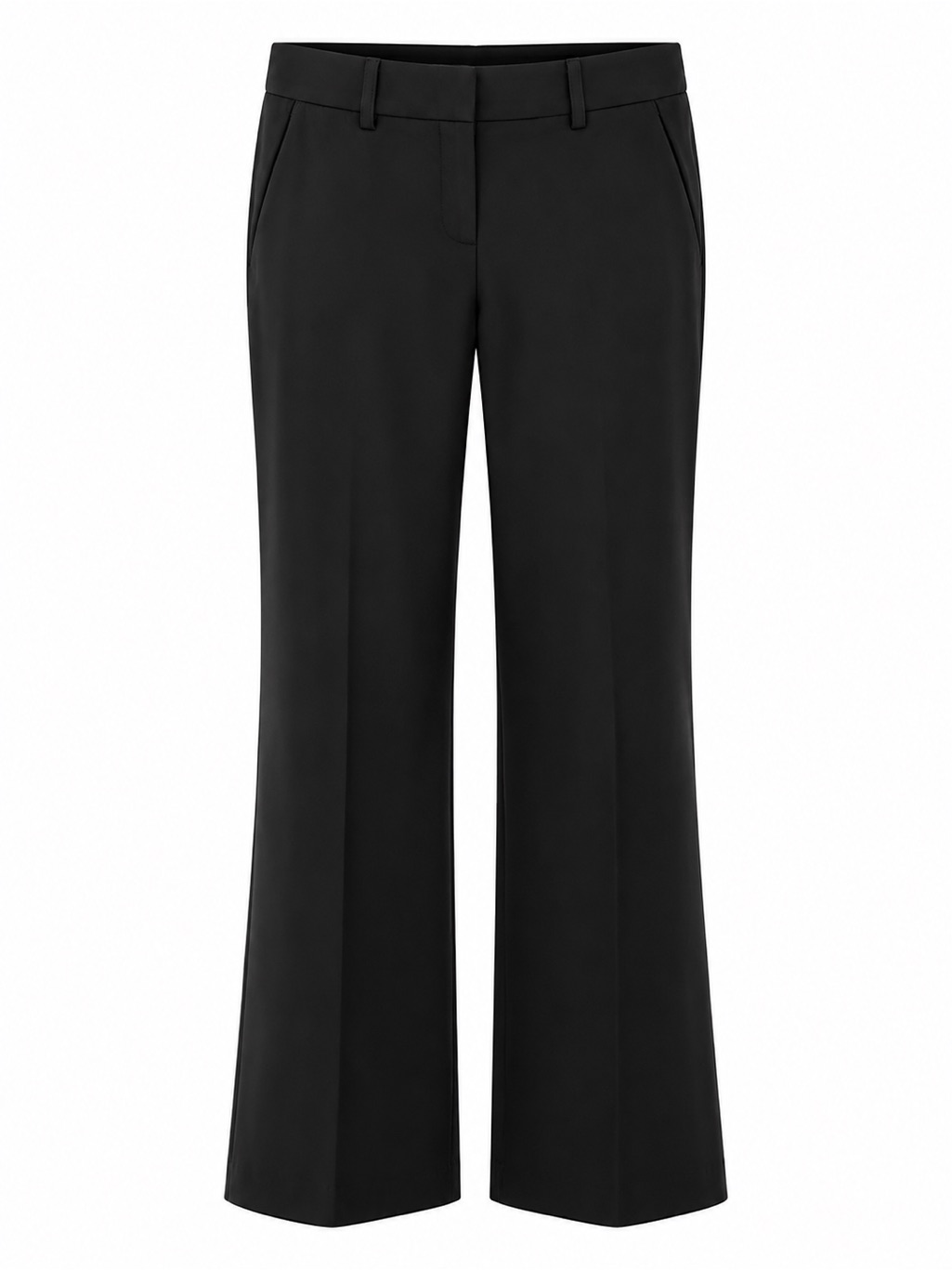 Theory Black Wool Blend Wide-Leg Trousers Size 00